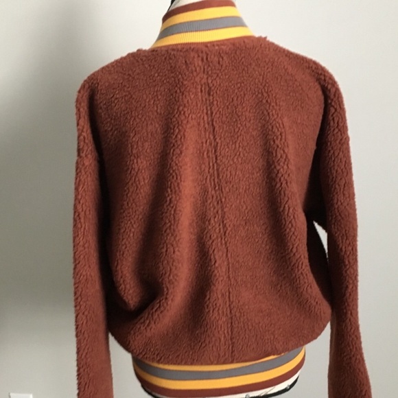 Madewell Sherpa Varsity Jacket New With Tag - Picture 7 of 8